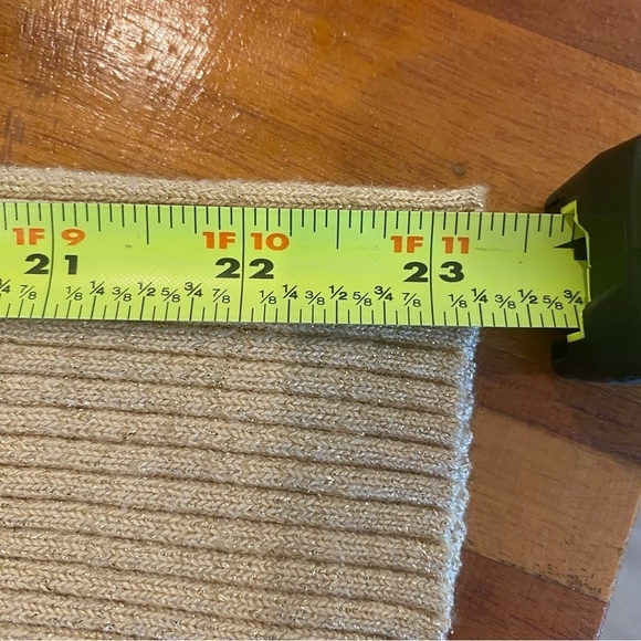 SLIDEWEAR western show top women's S/M ribbed gold tan metallic Bling embroidery - Picture 12 of 12